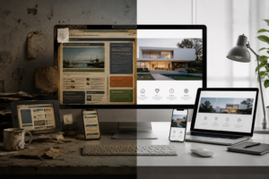 outdated vs modern website design